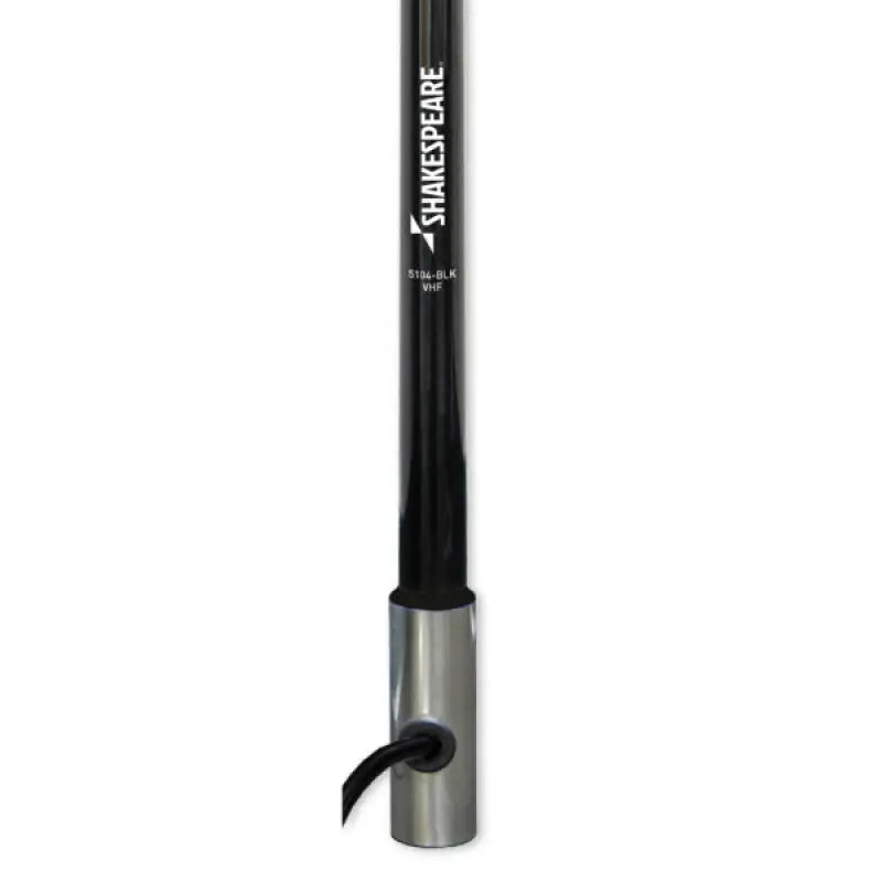 5104-BLK Shakespeare 4' 6Db Classic Vhf Chrome Ferrule antenna for marine, RV, automotive, powersports, and off-road use with superior signal reception, durable construction, and chrome ferrule, AVADA - Best Sellers, Must Haves