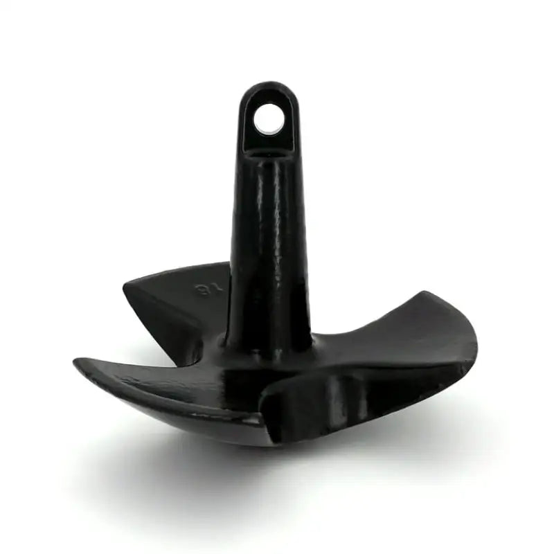 512-E-UPC Greenfield 12 Lb. River Anchor - Black, durable and reliable boating anchor, unique fluke design.