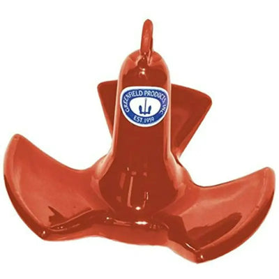 Red-painted river anchor from Greenfield River Anchor 14Lb for boating and fishing