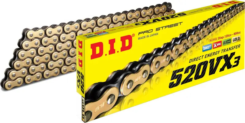 D.I.D 520VX3G130FB 520vx3 130l Gold