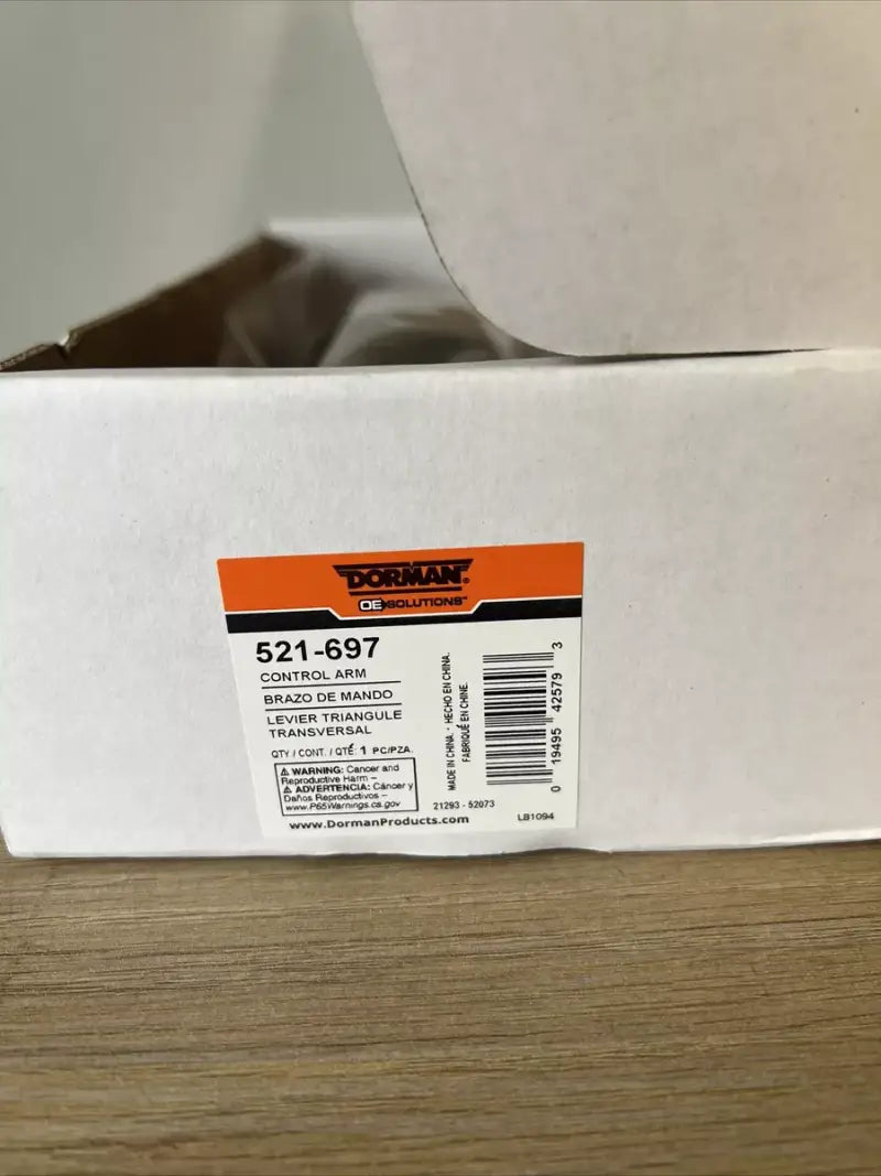 Dorman control arm in a box for easy install Dorman control or control arm replacement
