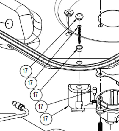 Diagram showing the installation of the 521151 Suburban Mfg Kit Corner Mtg Clamp for RV, automotive, powersports, off-road, marine, exterior, truck accessories, interior, truck bed, and RV parts, Inside RV, RV Indoor Accessories, AVADA - Best Sellers