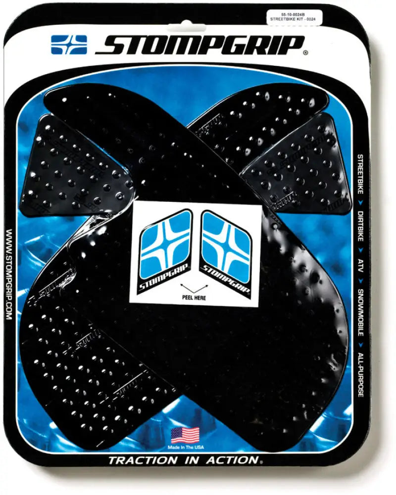 55-10-0024B Stompgrip Tank Pad Kit Volcano Black - Street Traction