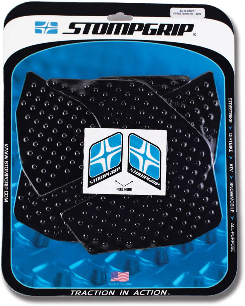 STOMPGRIP Tank Pad Kit Volcano Black for Powersports