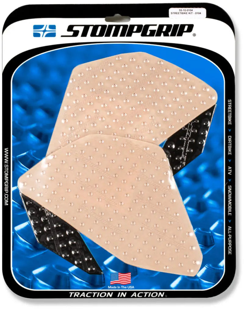 STOMPGRIP Tank Pad Kit Volcano Clear for Powersports