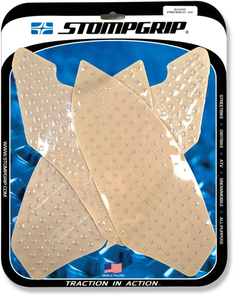 STOMPGRIP Tank Pad Kit Volcano Clear for Powersports