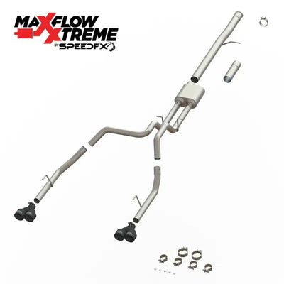 Stainless steel exhaust system for Speedfx -16ANX with 4NPTF Blu finish and -16ANX fitting