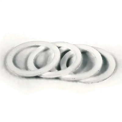 Four white Teflon washers ideal for -8AN Teflon applications in 579089 Speedfx