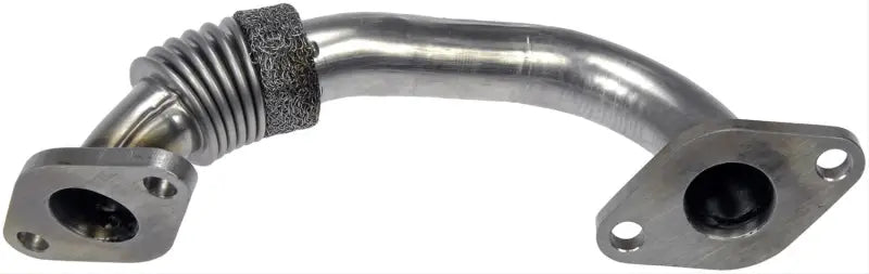 Metal exhaust pipe with flanges and flexible section for Dorman EGR Tube 598-600