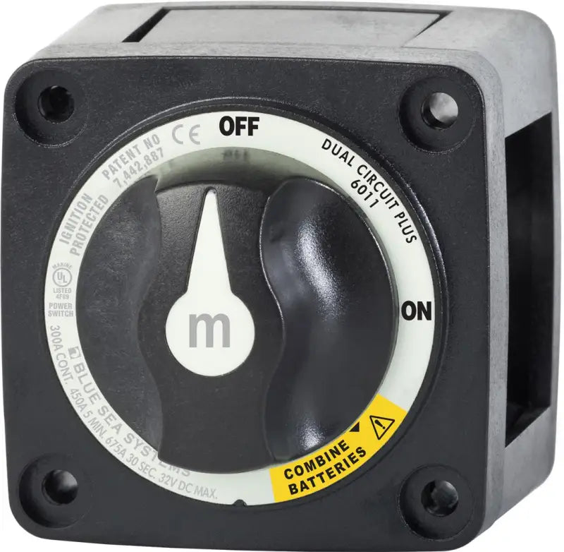 6011200-BSS Blue Sea Switch Battery M Dualcircplus Blk