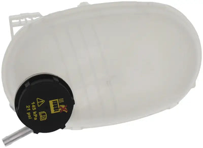 Translucent Dorman coolant reservoir with black cap for your Dorman coolant system
