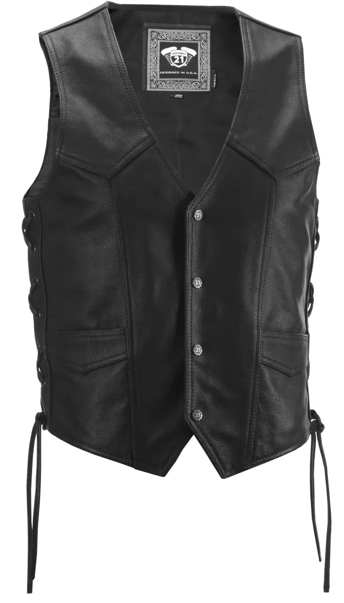 #6049 489-1070~3 Six Shooter Vest Black Md 