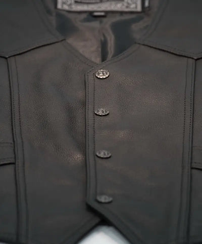 #6049 489-1070~3 Six Shooter Vest Black Md 