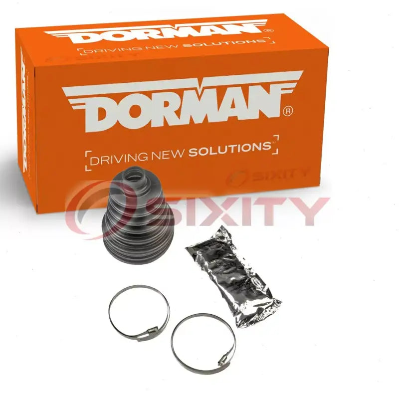 Automotive CV axle boot repair kit with Dorman Unift CV Boot for vehicle’s CV joint