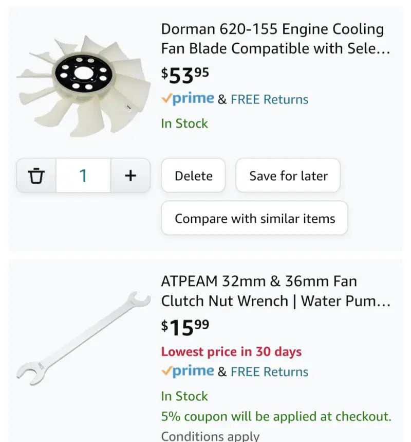 620-155 Dorman Clutch Fan Blade - Cooling