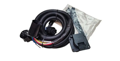 Trailer wiring harness with connectors and zip ties for Demco 5th Wheel setup