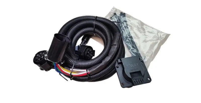 Trailer wiring harness with connectors and zip ties for Demco 5th Wheel setup