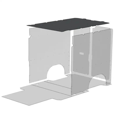 Exploded van interior paneling with Legend Fleet Duratherm Ceiling Liner for fleet upgrades