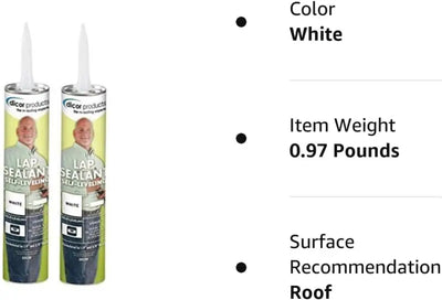 651SANSW-1 Dicor Corp Ultra Sealant Non Leveling Wh - Roof