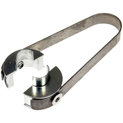 Metal spring-loaded hose clamp pliers shown with Dorman Connection Tool for easy use