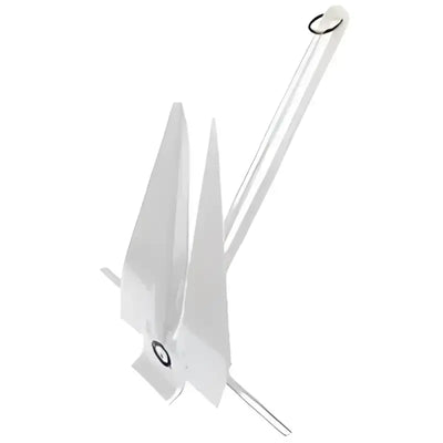 White boat anchor as part of 669-11-W Greenfield Fluke Slip Ring 11Lb collection