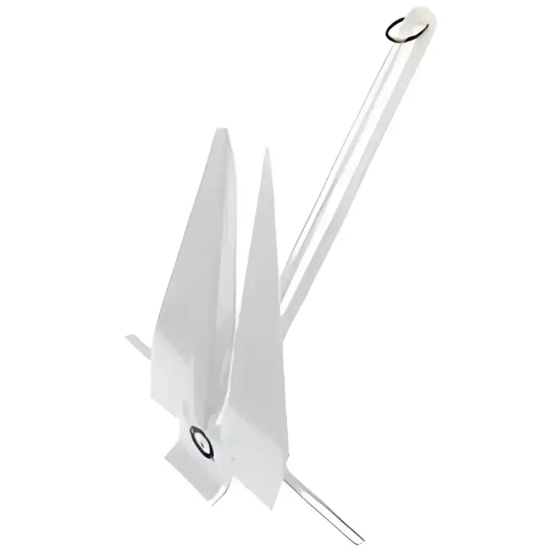 White boat anchor as part of 669-11-W Greenfield Fluke Slip Ring 11Lb collection