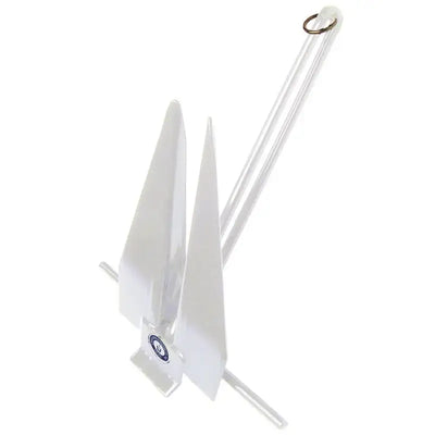 White boat anchor on 669-11-W Greenfield Fluke Slip Ring 11Lb for easy securing