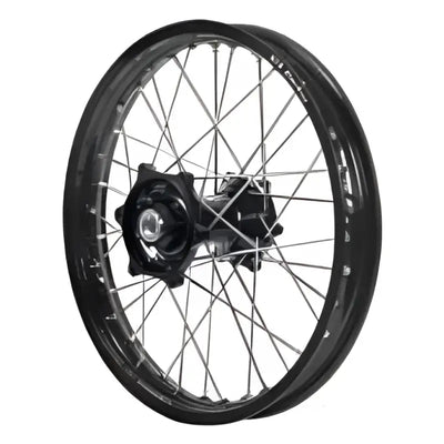 70-3061BS Dubya Rear Wheel 2.15 X 18 Black Haan Hub Silver Rim - Wheels