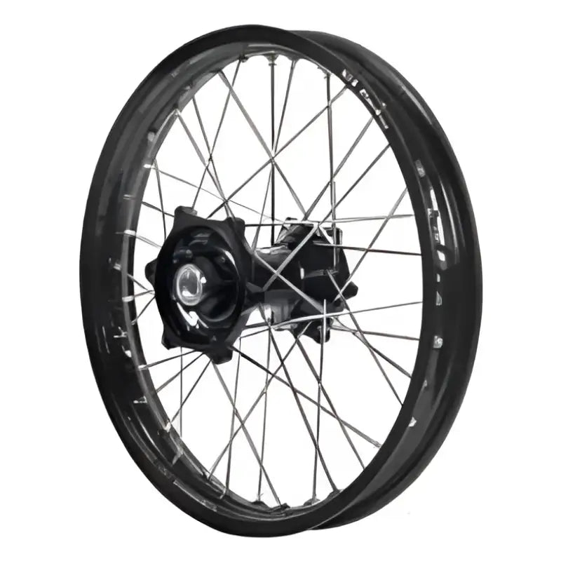70-3063BS Dubya Rear Wheel 2.15 X 19 Black Haan Hub Silver Rim - Wheels