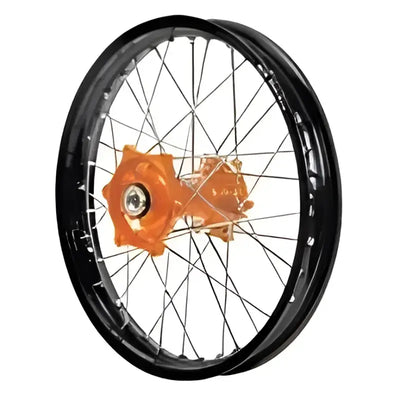 70-3066DB Dubya Rear Wheel 2.15 X 18 Blue Haan Hub Black Rim - Wheels