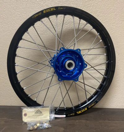 70-3119DB Dubya Rear Wheel 2.15 X 19 Blue Haan Hub Black Rim - Wheels