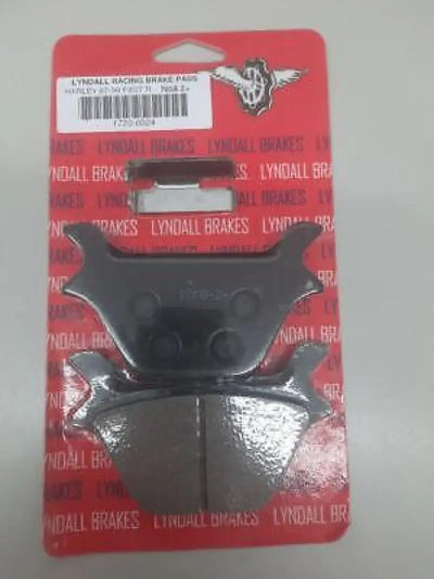 Lyndall Brakes 7058-G+ gold plus brake pads for extra stopping power on Fxst models