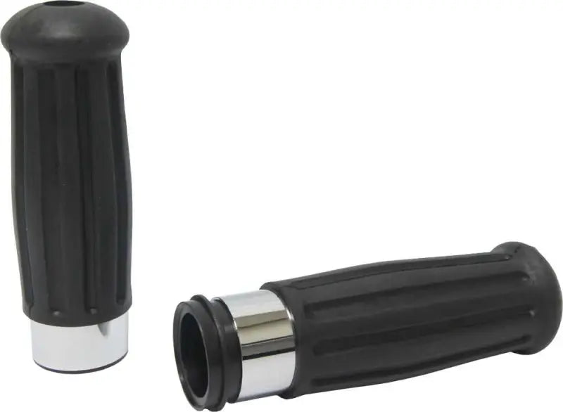 HARDDRIVE 72-194 Grips Vintage Chrome Ring Throttle By Wire