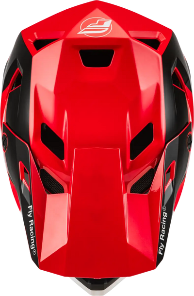 Red and black full-face Youth Rayce helmet 73-3611YS for mountain biking safety