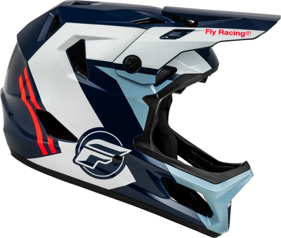 Blue and white Youth Rayce Helmet 73-3612YL for boys or girls, cool safety gear