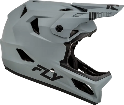 Gray full-face mountain bike helmet 73-3614M Rayce Helmet Matte Grey Md Fly Racing