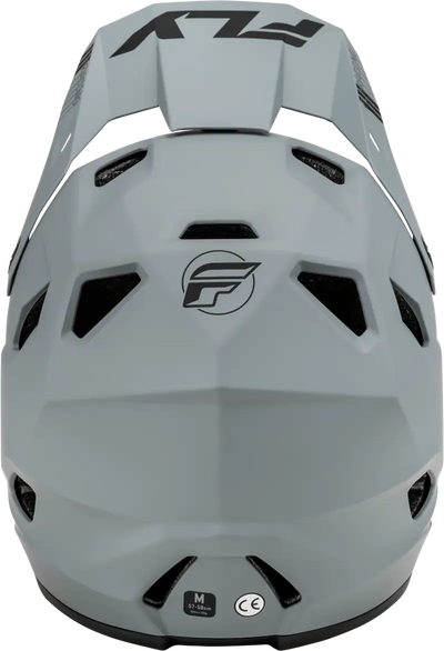 Gray Fly Racing Helmet from the Youth Rayce collection, model 73-3614YL in matte grey