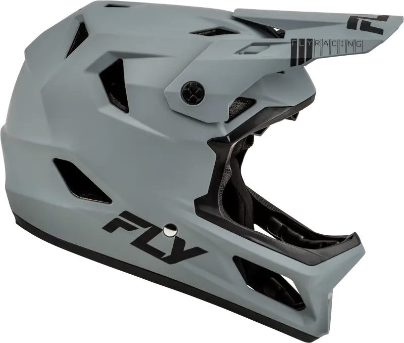 Gray full-face mountain bike helmet from the Youth Rayce line 73-3614YM