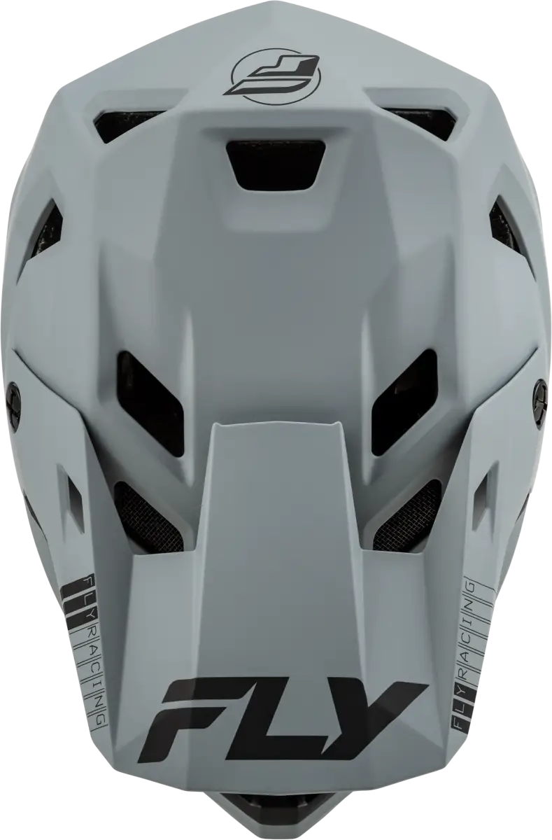 Gray motocross helmet from Youth Rayce Helmets 73-3614YM Matte Grey YM