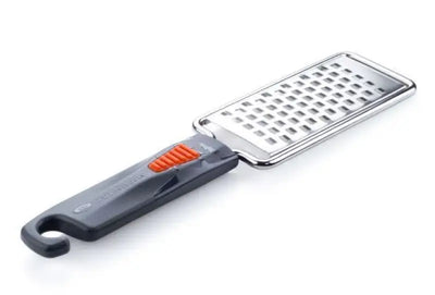 Gray and silver pack grater with orange accents from the G.S.I. Sports Pack Grater