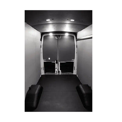 Empty van interior with Legend Fleet Duratherm Ceiling Liner Kit for Duratherm ceiling durability