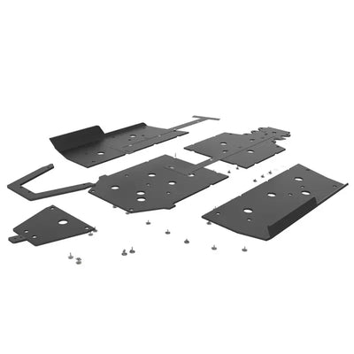 Disassembled Seizmik Skid Plate Kit with Tree Kickers for vehicle protection