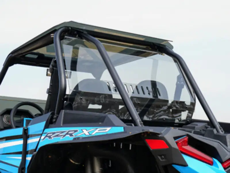 Blue and black utility vehicle rear windshield 77-4400-R-T Spike Rear Windshield