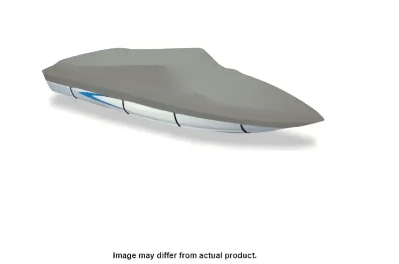 Gray Carver Boat Cover for V-17 O/B boat, perfect Carver boat cover solution