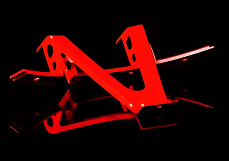 Red metal bracket with holes for 827SS780-RD Wheel Pros split spoke 17x8 wheel