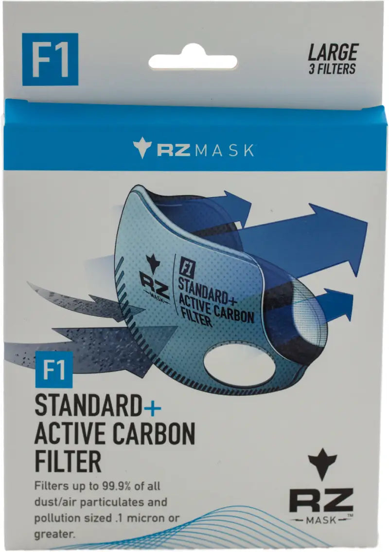 82828 Rz Mask Regular Filters Youth 3/Pk - RZ Carbon