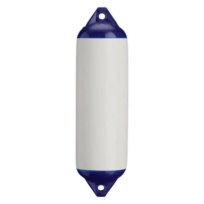 83-518-187 Polyform 8.2' X 30' Commercial Grade Fender - Durable marine fender with blue ends, designed for heavy-duty boat protection.