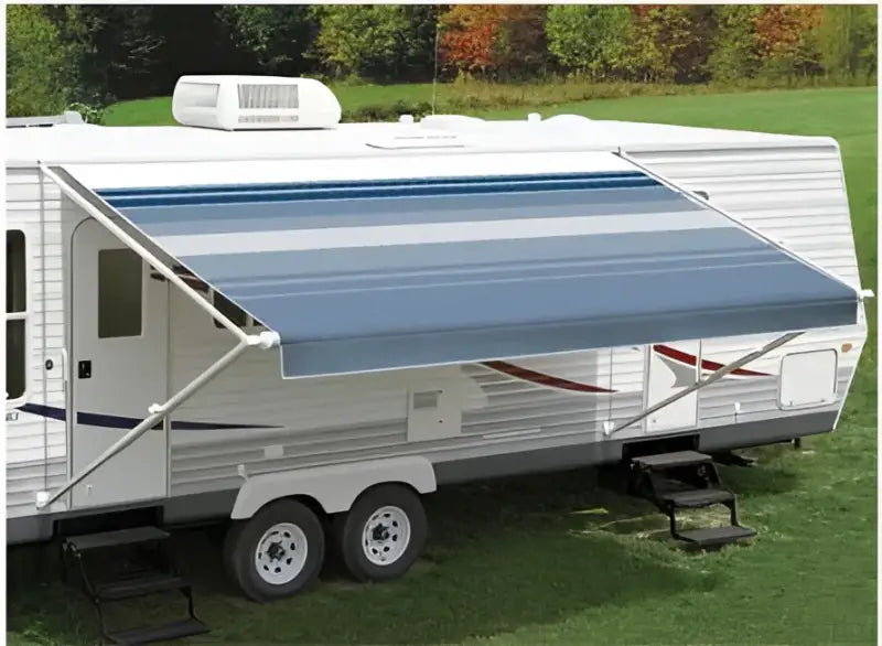 Recreational vehicle with awning, 86128D8D Carefree Fiesta-Blk for 86128D8D carefree camper