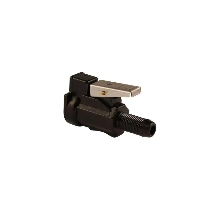 Black plastic quick connect fitting with metal lever for Yamaha tank fitting by Attwood Marine