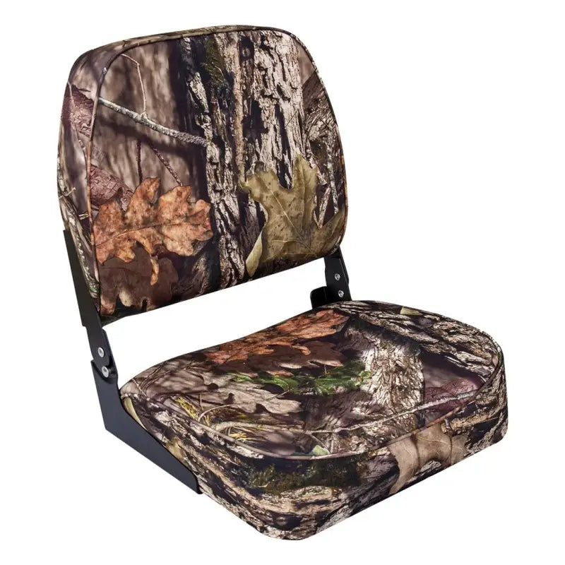 8WD618PLS-733 Wise Seating Low Back Camo Boat Seat, comfortable camo-pattern boat seat for marine vessels, high-quality material, easy installation, stylish and durable boat seating.